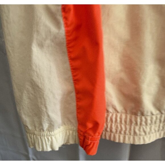 Adidas WND Wind Motion Hooded Sports‎ Jacket Primegreen L Cream Orange Black - Picture 5 of 10